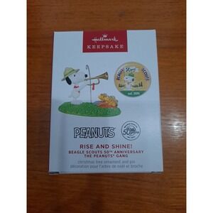 NIB 2024 Hallmark Keepsake Ornament Peanuts Rise & Shine Peanuts Gang Beagle Pin